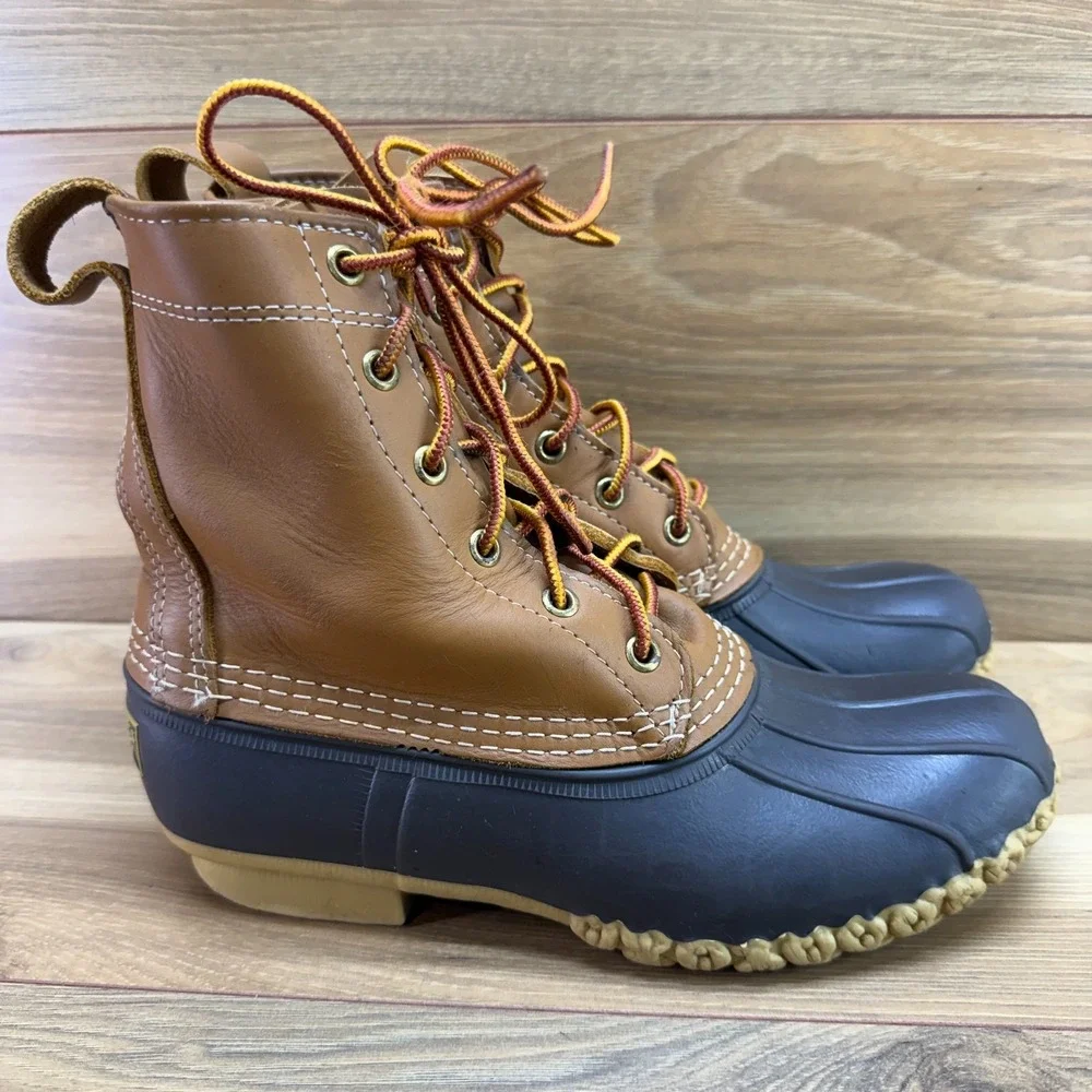 LL Bean Boots Duck Boot Women 7 M Lace Up Waterproof Outdoor Trail Fall Winter